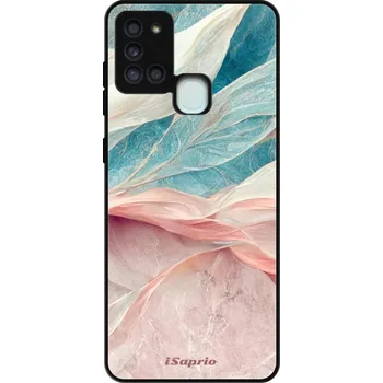 Pouzdro na mobilní telefon Lesklé pouzdro iSaprio pro Samsung Galaxy A21s - Pink and Blue (Lesklé pouzdro, kryt, obal iSaprio Exclusive na mobil Samsung Galaxy A21s s motivem Pink and Blue - elegantní skleněný vzhled, skvělá ochrana mobilu a luxusní styl, vyrobeno v Česku)