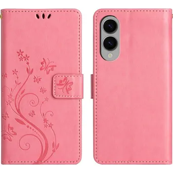 Pouzdro na mobilní telefon Flowers knížkové pouzdro na Samsung Galaxy S25 Edge - růžové