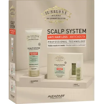 Kosmetická sada Alfaparf Milano Il Salone Milano Alfaparf Milano Il Salone Milano Scalp System energizující šampon proti padání vlasů 250 ml + Alfaparf Milano Il Salone Milano Scalp System energizující sérum proti padání vlasů 6x13 ml