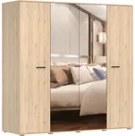 BAUNTI BA 20 šatní skříň 4D, dub san remo pískový