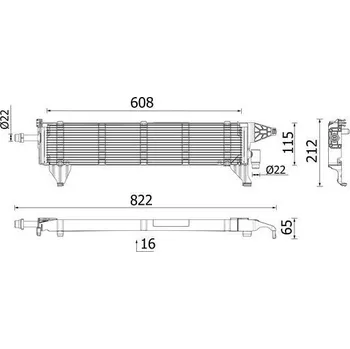 Chladič motoru Chladič, hnací baterie MAHLE 72566336