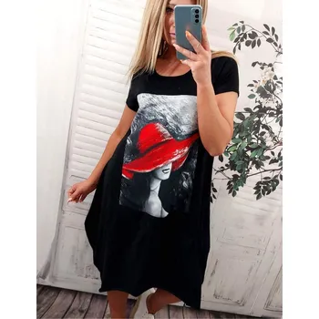 Dámské šaty Bavlněné šaty KLOBOUK Velikost: S - XL