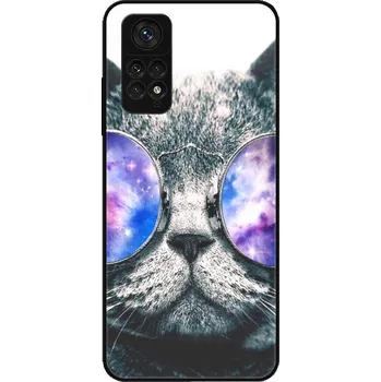 Pouzdro na mobilní telefon Lesklé pouzdro iSaprio pro Xiaomi Redmi Note 11 / Note 11S - Galaxy Cat (Lesklé pouzdro, kryt, obal iSaprio Exclusive na mobil Xiaomi Redmi Note 11 / Note 11S s motivem Galaxy Cat - elegantní skleněný vzhled, skvělá ochrana mobilu a luxusní styl, vyrobeno
