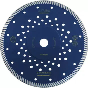 Řezný kotouč XT167115 Kotouč diamantový řezný TURBO Fast Cut 115x2.0x10x22,2 mm XTline