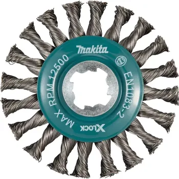 Řezný kotouč D-73405 Kotoučový kartáč z ocelového drtátu, splétaný X‐LOCK 115mm Makita D‐73405 Kotoučový kartáč z ocelového drtátu, splétaný X-LOCK 115mm Makita