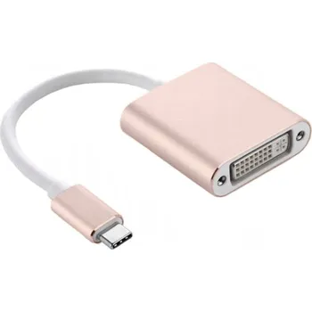 Video redukce - DVI na USB-C - růžovozlatá