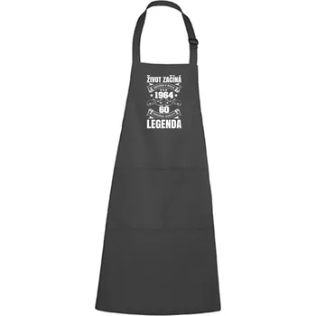 Kuchyňská zástěra DOBRÝ TRIKO Zástěra s potiskem Život začíná Barva: Antracitová
