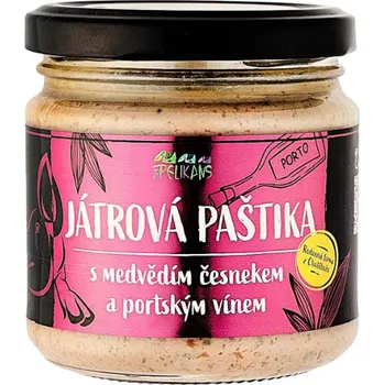 paštika a pomazánka Játrová paštika s portským vínem a medvědím česnekem 170 g