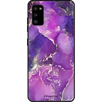 Pouzdro na mobilní telefon Lesklé pouzdro iSaprio pro Samsung Galaxy A41 - Purple Marble 10 (Lesklé pouzdro, kryt, obal iSaprio Exclusive na mobil Samsung Galaxy A41 s motivem Purple Marble 10 - elegantní skleněný vzhled, skvělá ochrana mobilu a luxusní styl, vyrobeno v Česku)