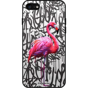Pouzdro na mobilní telefon Lesklé pouzdro iSaprio pro Apple iPhone 7 / 8 / SE 2020 / SE 2022 - Flamingo Graffiti (Lesklé pouzdro, kryt, obal iSaprio Exclusive na mobil Apple iPhone 7 / 8 / SE 2020 / SE 2022 s motivem Flamingo Graffiti - elegantní skleněný vzhled, skvělá ochrana)