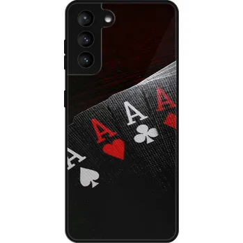 Pouzdro na mobilní telefon Lesklé pouzdro iSaprio pro Samsung Galaxy S21 - Poker (Lesklé pouzdro, kryt, obal iSaprio Exclusive na mobil Samsung Galaxy S21 s motivem Poker - elegantní skleněný vzhled, skvělá ochrana mobilu a luxusní styl, vyrobeno v Česku)