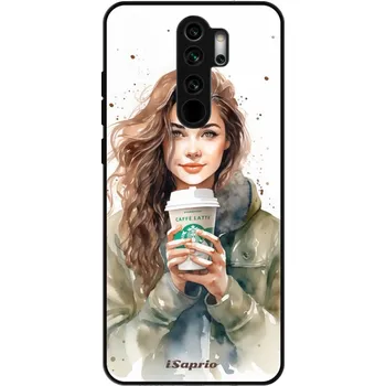 Pouzdro na mobilní telefon Lesklé pouzdro iSaprio pro Xiaomi Redmi Note 8 Pro - Girl With Latte (Lesklé pouzdro, kryt, obal iSaprio Exclusive na mobil Xiaomi Redmi Note 8 Pro s motivem Girl With Latte - elegantní skleněný vzhled, skvělá ochrana mobilu a luxusní styl, vyrobeno v Čes