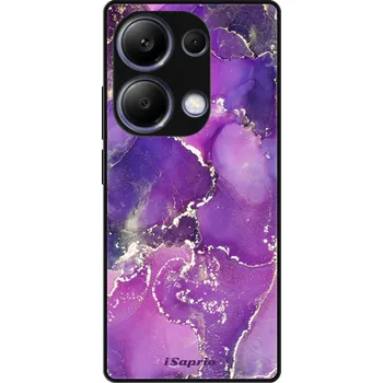 Pouzdro na mobilní telefon Lesklé pouzdro iSaprio pro Xiaomi Redmi Note 13 Pro 4G - Purple Marble 10 (Lesklé pouzdro, kryt, obal iSaprio Exclusive na mobil Xiaomi Redmi Note 13 Pro 4G s motivem Purple Marble 10 - elegantní skleněný vzhled, skvělá ochrana mobilu a luxusní styl,)