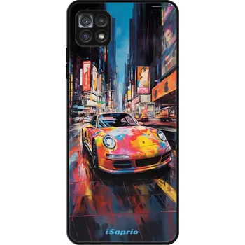Pouzdro na mobilní telefon Lesklé pouzdro iSaprio pro Samsung Galaxy A22 5G - Abstract Porsche (Lesklé pouzdro, kryt, obal iSaprio Exclusive na mobil Samsung Galaxy A22 5G s motivem Abstract Porsche - elegantní skleněný vzhled, skvělá ochrana mobilu a luxusní styl, vyrobeno v Česku