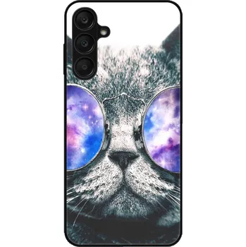 Pouzdro na mobilní telefon Lesklé pouzdro iSaprio pro Samsung Galaxy A25 5G - Galaxy Cat (Lesklé pouzdro, kryt, obal iSaprio Exclusive na mobil Samsung Galaxy A25 5G s motivem Galaxy Cat - elegantní skleněný vzhled, skvělá ochrana mobilu a luxusní styl, vyrobeno v Česku)