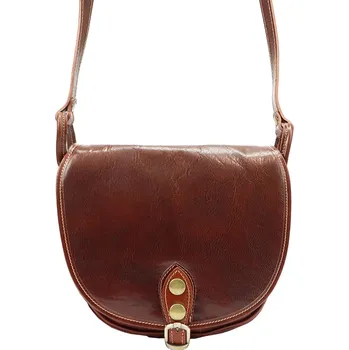 Kabelka Kožená crossbody kabelka Florence 8863 M hnědá