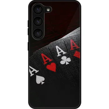 Pouzdro na mobilní telefon Lesklé pouzdro iSaprio pro Samsung Galaxy S23 5G - Poker (Lesklé pouzdro, kryt, obal iSaprio Exclusive na mobil Samsung Galaxy S23 5G s motivem Poker - elegantní skleněný vzhled, skvělá ochrana mobilu a luxusní styl, vyrobeno v Česku)