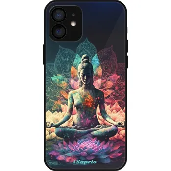 Pouzdro na mobilní telefon Lesklé pouzdro iSaprio pro Apple iPhone 12 - Yoga (Lesklé pouzdro, kryt, obal iSaprio Exclusive na mobil Apple iPhone 12 s motivem Yoga - elegantní skleněný vzhled, skvělá ochrana mobilu a luxusní styl, vyrobeno v Česku)