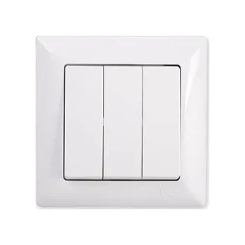vypínač Visage Simple třípáčkový vypínač, bílý