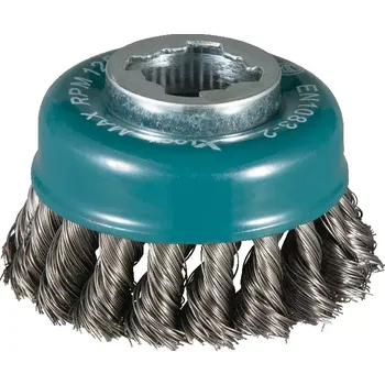 Drátěný kartáč D-73374 Miskovitý kartáč z ocelového drátu, splétaný drát průměr 0,35mm X‐LOCK Makita D‐73374 Miskovitý kartáč z ocelového drátu, splétaný drát průměr 0,35mm X-LOCK Makita