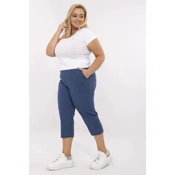 Dámské kalhoty v tmavě modré barvě AT-