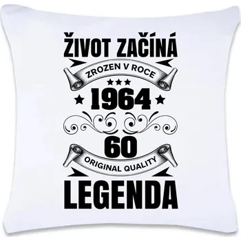 Dekorativní polštářek DOBRÝ TRIKO Polštář s potiskem 40 x 40 cm Život začíná Oboustranný tisk: NE