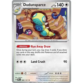 Sběratelská karetní hra Dudunsparce 080/131 - Prismatic Evolutions Typ karty: Reverse Holo