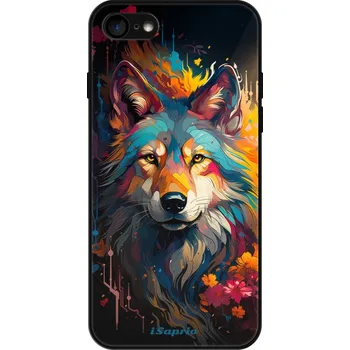 Pouzdro na mobilní telefon Lesklé pouzdro iSaprio pro Apple iPhone 7 / 8 / SE 2020 / SE 2022 - Mysterious Wolf (Lesklé pouzdro, kryt, obal iSaprio Exclusive na mobil Apple iPhone 7 / 8 / SE 2020 / SE 2022 s motivem Mysterious Wolf - elegantní skleněný vzhled, skvělá ochrana mobilu