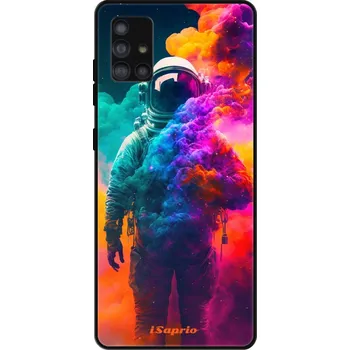 Pouzdro na mobilní telefon Lesklé pouzdro iSaprio pro Samsung Galaxy A51 - Astronaut in Colors (Lesklé pouzdro, kryt, obal iSaprio Exclusive na mobil Samsung Galaxy A51 s motivem Astronaut in Colors - elegantní skleněný vzhled, skvělá ochrana mobilu a luxusní styl, vyrobeno v Česku