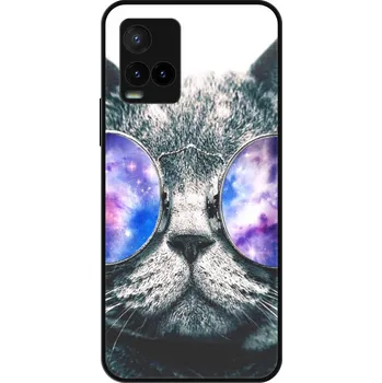 Pouzdro na mobilní telefon Lesklé pouzdro iSaprio pro Vivo Y21 / Y21s / Y33s - Galaxy Cat (Lesklé pouzdro, kryt, obal iSaprio Exclusive na mobil Vivo Y21 / Y21s / Y33s s motivem Galaxy Cat - elegantní skleněný vzhled, skvělá ochrana mobilu a luxusní styl, vyrobeno v Česku)
