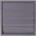 8232 PVC větrací mřížka s přírubou a samotížnou žaluzií, 295x295 mm / O 250 mm, šedá DALAP