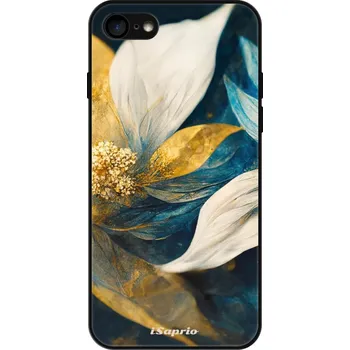 Pouzdro na mobilní telefon Lesklé pouzdro iSaprio pro Apple iPhone 7 / 8 / SE 2020 / SE 2022 - Gold Petals (Lesklé pouzdro, kryt, obal iSaprio Exclusive na mobil Apple iPhone 7 / 8 / SE 2020 / SE 2022 s motivem Gold Petals - elegantní skleněný vzhled, skvělá ochrana mobilu a luxusn