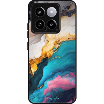 Pouzdro na mobilní telefon Lesklé pouzdro iSaprio pro Xiaomi 14 - Color Marble 21 (Lesklé pouzdro, kryt, obal iSaprio Exclusive na mobil Xiaomi 14 s motivem Color Marble 21 - elegantní skleněný vzhled, skvělá ochrana mobilu a luxusní styl, vyrobeno v Česku)