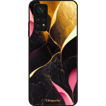 Pouzdro na mobilní telefon Lesklé pouzdro iSaprio pro Xiaomi Redmi Note 11 Pro 5G - Gold Pink Marble (Lesklé pouzdro, kryt, obal iSaprio Exclusive na mobil Xiaomi Redmi Note 11 Pro 5G s motivem Gold Pink Marble - elegantní skleněný vzhled, skvělá ochrana mobilu a luxusní styl,)