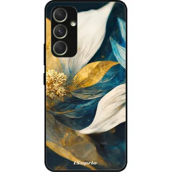 Pouzdro na mobilní telefon Lesklé pouzdro iSaprio pro Samsung Galaxy A54 5G - Gold Petals (Lesklé pouzdro, kryt, obal iSaprio Exclusive na mobil Samsung Galaxy A54 5G s motivem Gold Petals - elegantní skleněný vzhled, skvělá ochrana mobilu a luxusní styl, vyrobeno v Česku)