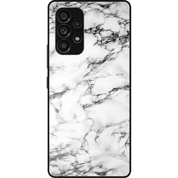 Pouzdro na mobilní telefon Lesklé pouzdro iSaprio pro Samsung Galaxy A53 5G - White Marble 01 (Lesklé pouzdro, kryt, obal iSaprio Exclusive na mobil Samsung Galaxy A53 5G s motivem White Marble 01 - elegantní skleněný vzhled, skvělá ochrana mobilu a luxusní styl, vyrobeno v Česku)