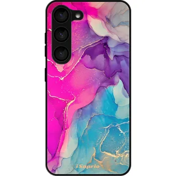 Pouzdro na mobilní telefon Lesklé pouzdro iSaprio pro Samsung Galaxy S23 5G - Purple Ink (Lesklé pouzdro, kryt, obal iSaprio Exclusive na mobil Samsung Galaxy S23 5G s motivem Purple Ink - elegantní skleněný vzhled, skvělá ochrana mobilu a luxusní styl, vyrobeno v Česku)