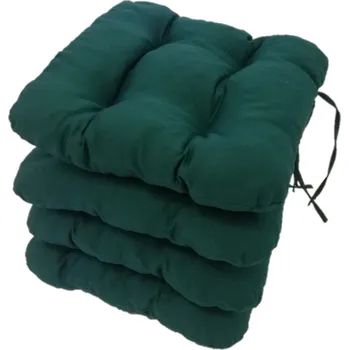 Podsedák Podsedák na židli foukaný se šňůrkou - 40 x 40 - tmavě zelený - sada 4 ks