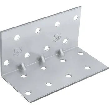Tesařské kování Oramat 40x40x80x1,5mm KMP3 - Montážny Úhelník s prolisem do dřeva