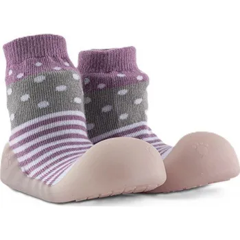 Capáčky Chameleon Ponožkové botičky Lilac Polka vel. 115