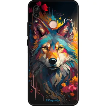 Pouzdro na mobilní telefon Lesklé pouzdro iSaprio pro Huawei P20 Lite - Mysterious Wolf (Lesklé pouzdro, kryt, obal iSaprio Exclusive na mobil Huawei P20 Lite s motivem Mysterious Wolf - elegantní skleněný vzhled, skvělá ochrana mobilu a luxusní styl, vyrobeno v Česku)