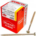 Klimas Wkret-Met TX 4,5x80mm - 250 ks - Vruty do dřeva se zápustnou hlavou, WKCS