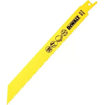 Příslušenství k pile DT2387 Pilový plátek na plasty, vrstvené materiály a trubky 3-12mm pro mečové pily 203mm 5ks DeWALT