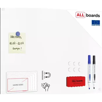 Allboards Magnetická tabule SLIMboard bezrámová smazatelná za sucha 60x40 cm,PME60x40