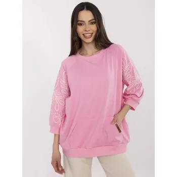 Dámská tunika Růžová blůza s moderním střihem RV-BZ-