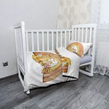 Povlečení Sablio Mikroplyšové povlečení do dětské postýlky Podzimní duha - 120x90 / 40x60