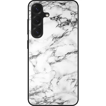 Pouzdro na mobilní telefon Lesklé pouzdro iSaprio pro Samsung Galaxy S25 - White Marble 01 (Lesklé pouzdro, kryt, obal iSaprio Exclusive na mobil Samsung Galaxy S25 s motivem White Marble 01 - elegantní skleněný vzhled, skvělá ochrana mobilu a luxusní styl, vyrobeno v Česku)