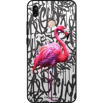Pouzdro na mobilní telefon Lesklé pouzdro iSaprio pro Huawei P20 Lite - Flamingo Graffiti (Lesklé pouzdro, kryt, obal iSaprio Exclusive na mobil Huawei P20 Lite s motivem Flamingo Graffiti - elegantní skleněný vzhled, skvělá ochrana mobilu a luxusní styl, vyrobeno v Česku)
