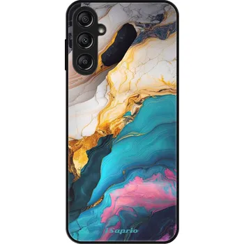 Pouzdro na mobilní telefon Lesklé pouzdro iSaprio pro Samsung Galaxy A14 / A14 5G - Color Marble 21 (Lesklé pouzdro, kryt, obal iSaprio Exclusive na mobil Samsung Galaxy A14 / A14 5G s motivem Color Marble 21 - elegantní skleněný vzhled, skvělá ochrana mobilu a luxusní styl, vyrobe