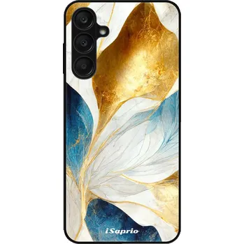 Pouzdro na mobilní telefon Lesklé pouzdro iSaprio pro Samsung Galaxy A25 5G - Blue Leaves (Lesklé pouzdro, kryt, obal iSaprio Exclusive na mobil Samsung Galaxy A25 5G s motivem Blue Leaves - elegantní skleněný vzhled, skvělá ochrana mobilu a luxusní styl, vyrobeno v Česku)